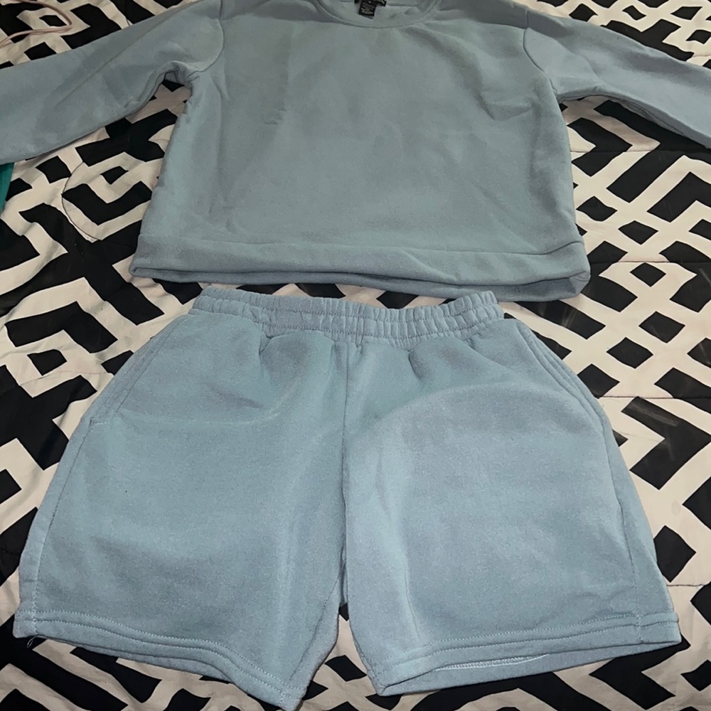 A short and sweater set